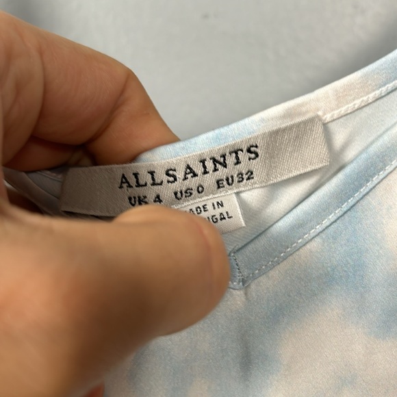 All Saints Women’s Cloud Tie-Dye Print Long Slip Dress Size: UK 4, US 0 - Picture 10 of 11